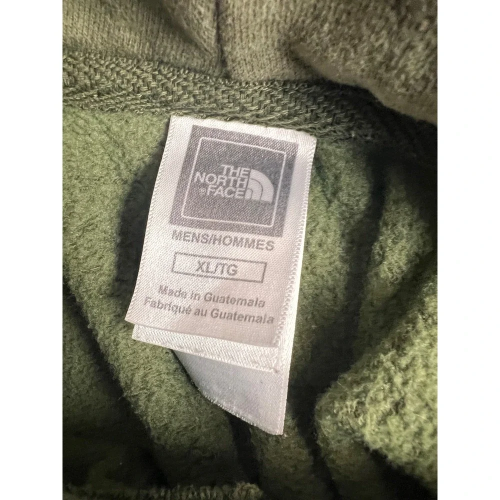 The North Face Mens XL Olive Green Camo Logo Pullover Hoodie Sweatshirt